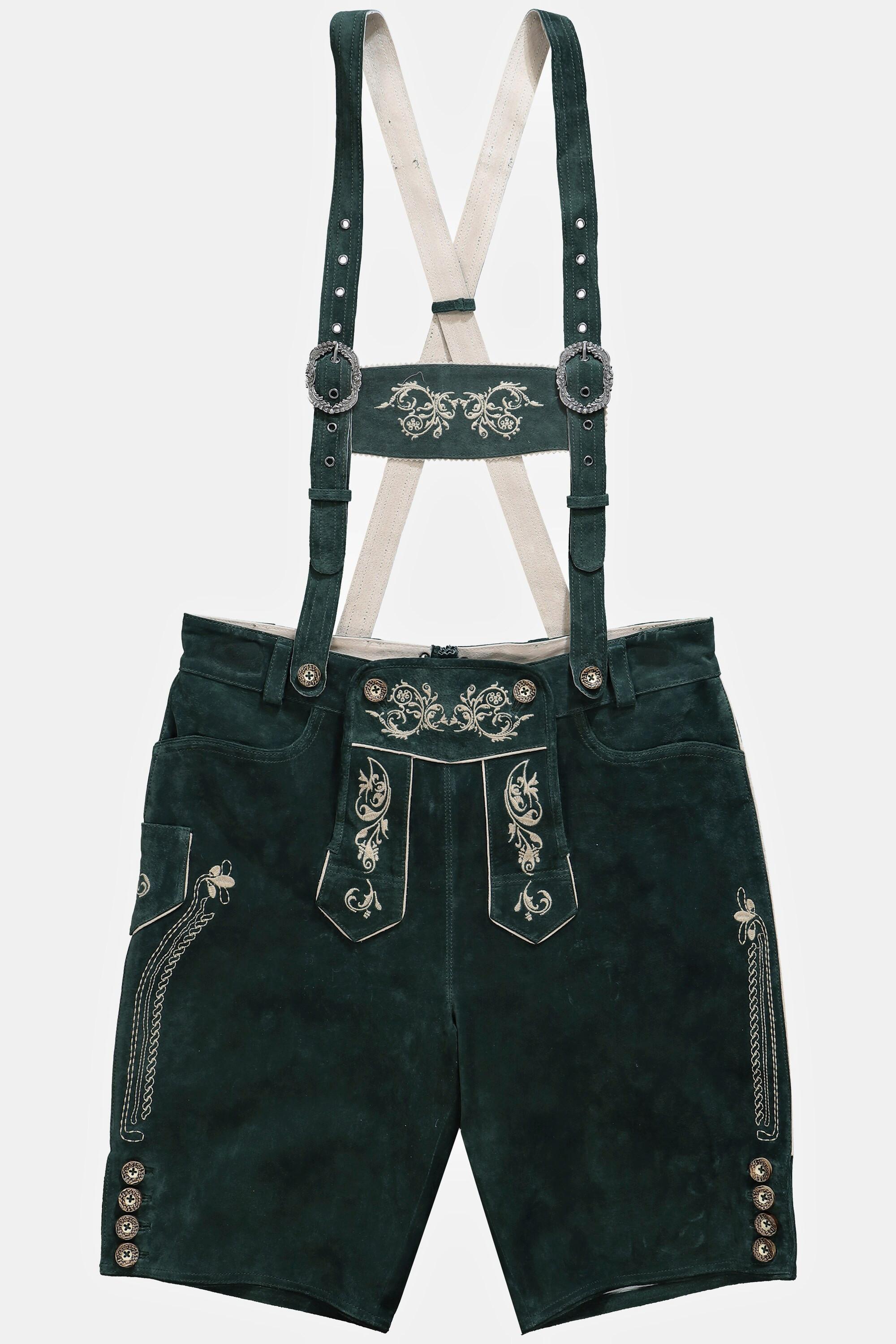 JP1880 Trachtenhose Echtes Leder Bestickt