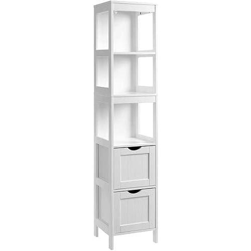 Pricenet Hoherer Badezimmerschrank mit herausnehmbaren Schubladen