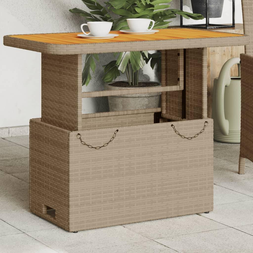 VidaXL Gartentisch poly-rattan