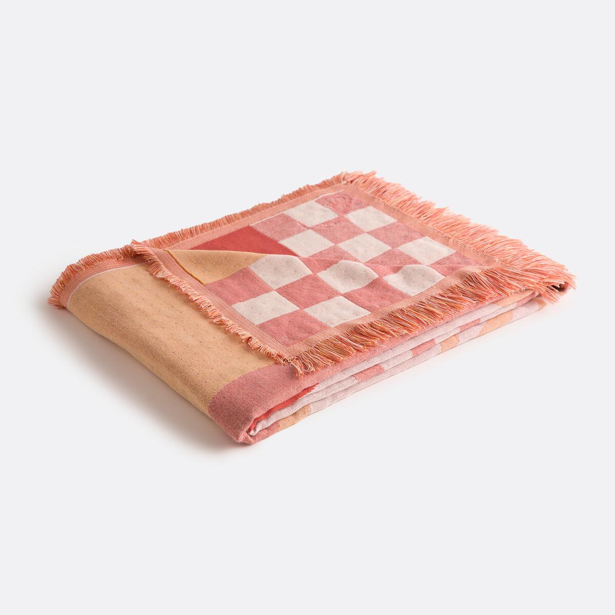 La Redoute Intérieurs Plaid mit Jacquardmuster und Fransen Santorin