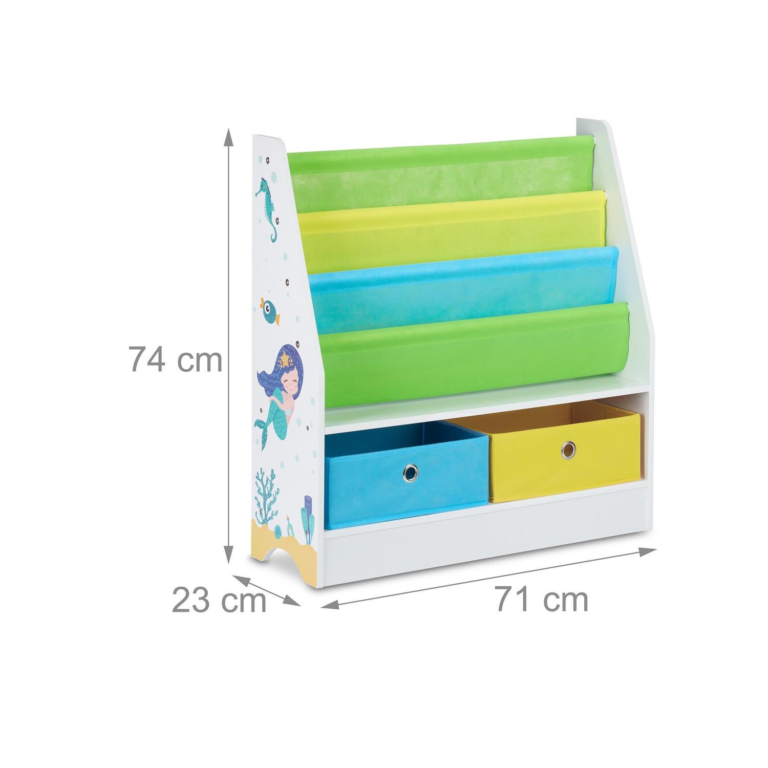 B2X Kinderregal mit 2 Schubladen & 3 Hängefächern