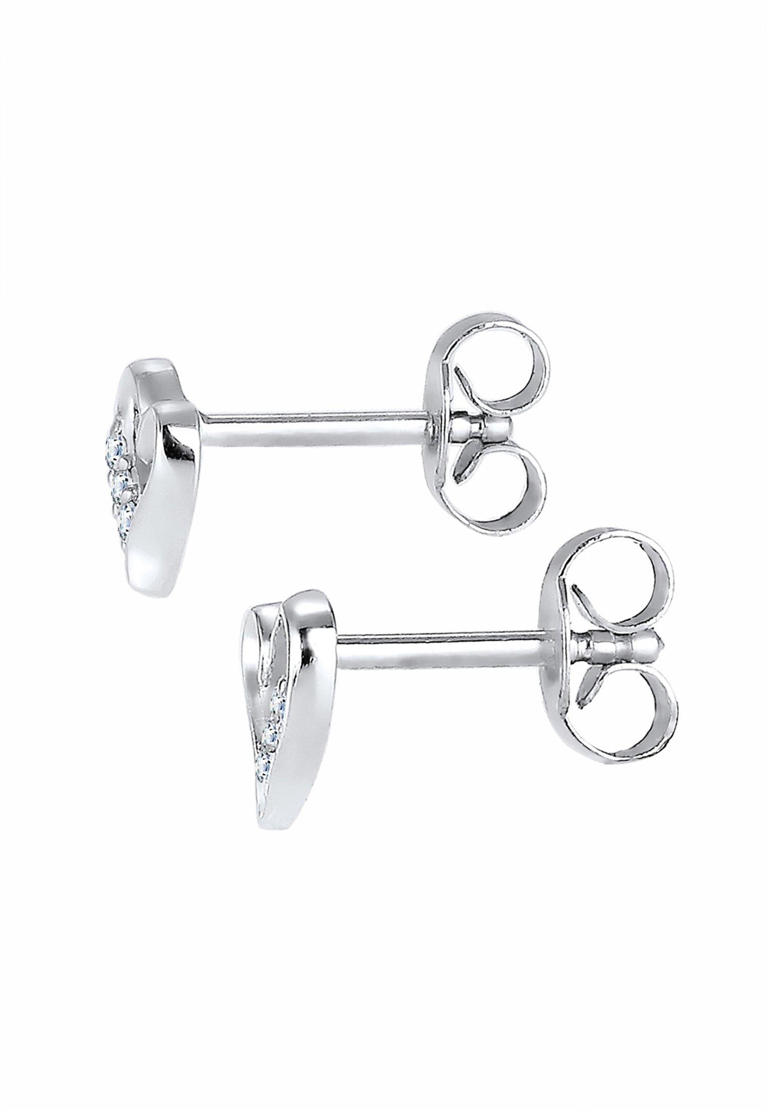 Elli Ohrringe Herz Liebe Diamant (0.03 Ct.)