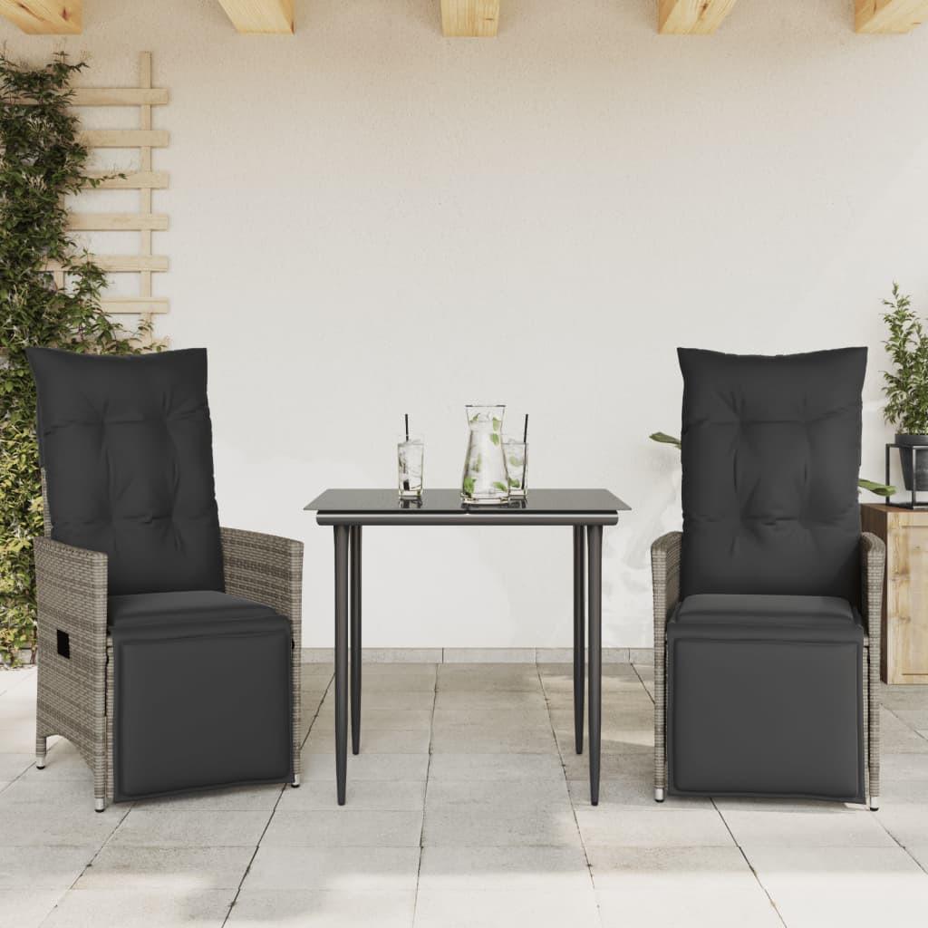 VidaXL Gartensessel verstellbar poly-rattan