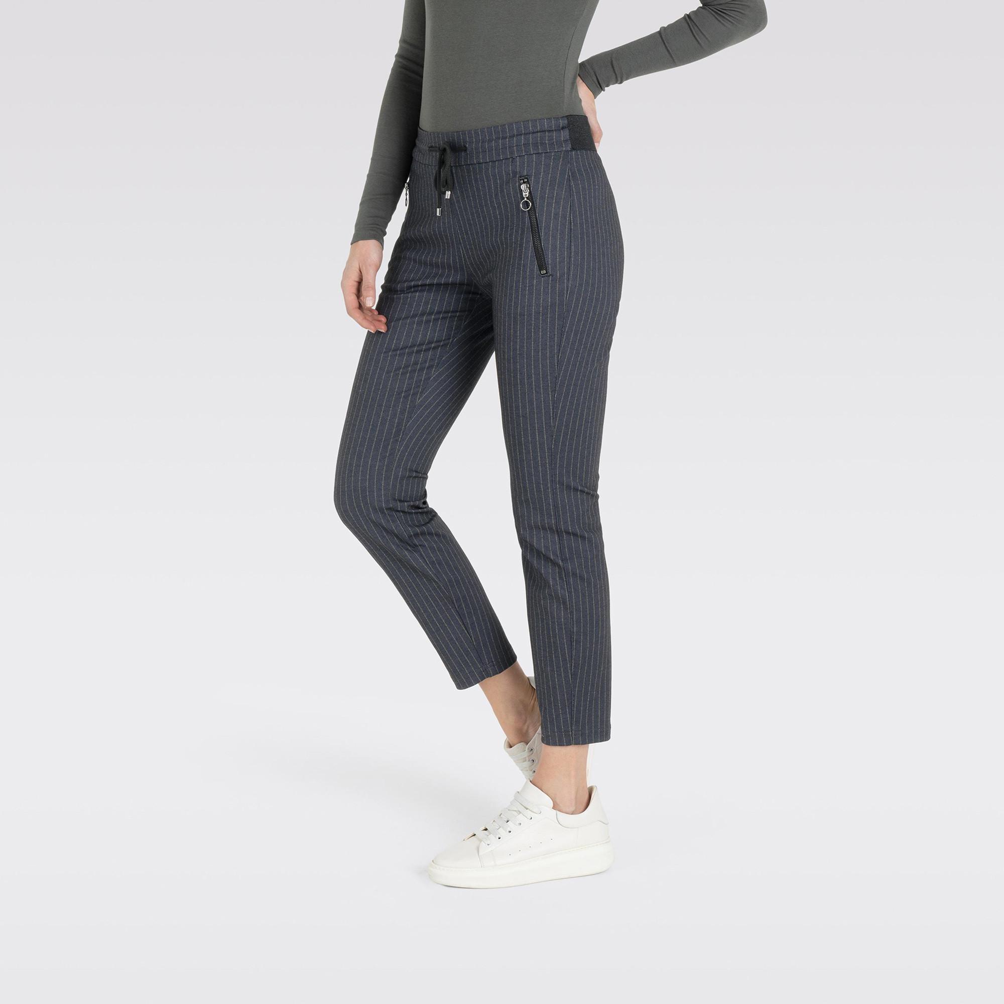 MAC Easy Smart Gestreifte Slim Fit Jogginghose