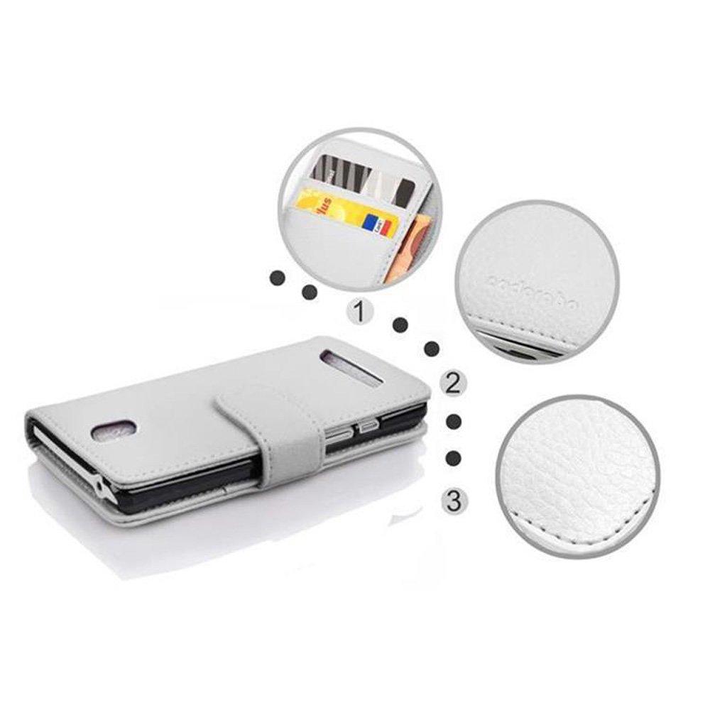 Cadorabo Hülle für HTC Desire 500 strukturiertem Kunstleder, Kartenfach