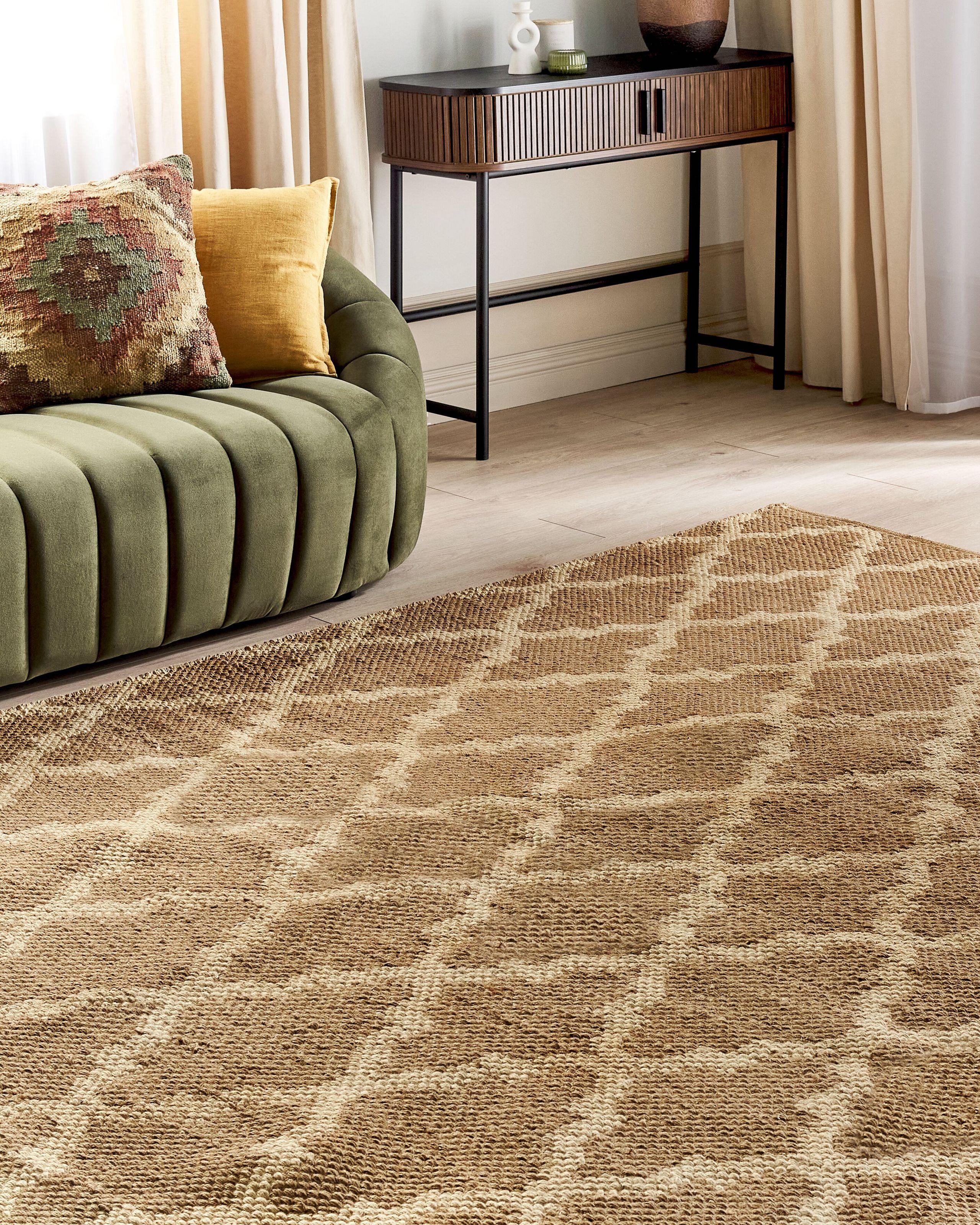 Beliani Teppich aus Jute Boho MERMER