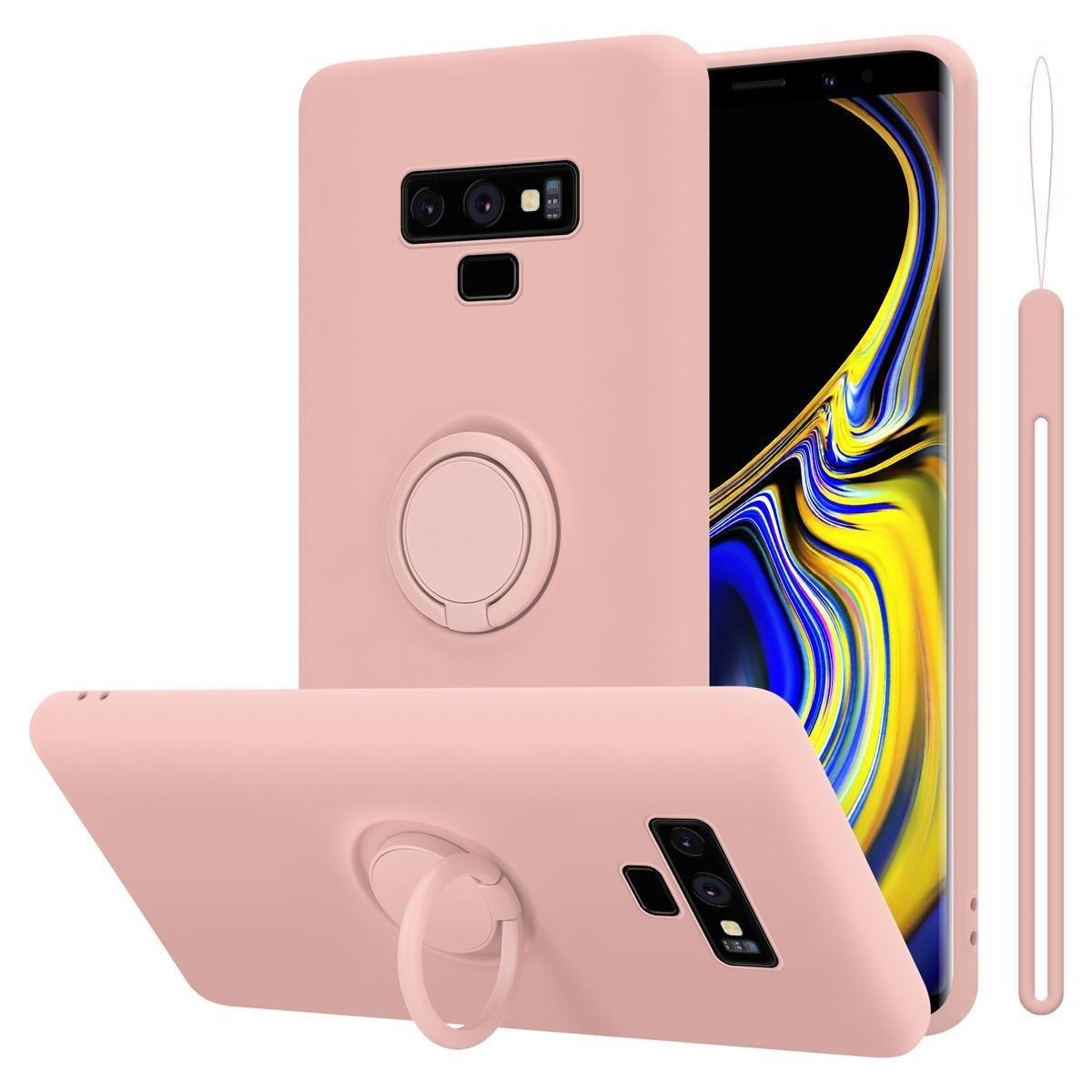 Cadorabo Hülle für Samsung Galaxy NOTE 9 TPU Silikon mit Ring Liquid