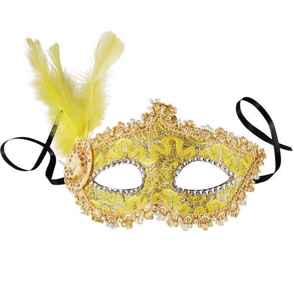 Tectake Venezianische Maske mit seitlicher Feder