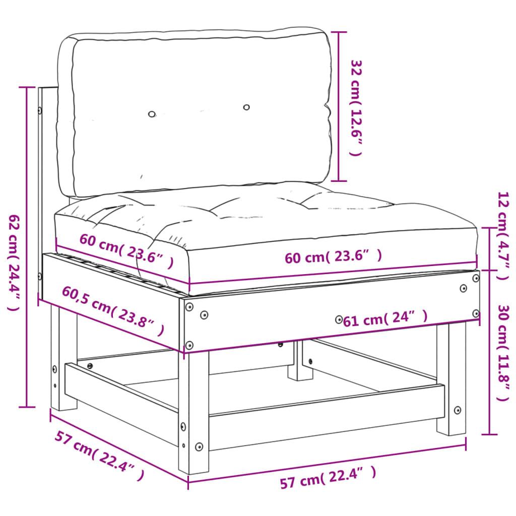VidaXL Mittelsofa kiefernholz