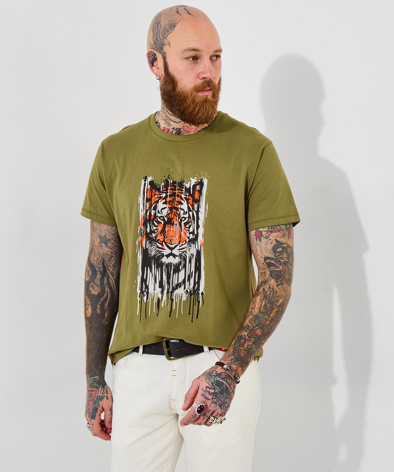 Joe Browns Tiger-Kopf Grafik T-Shirt