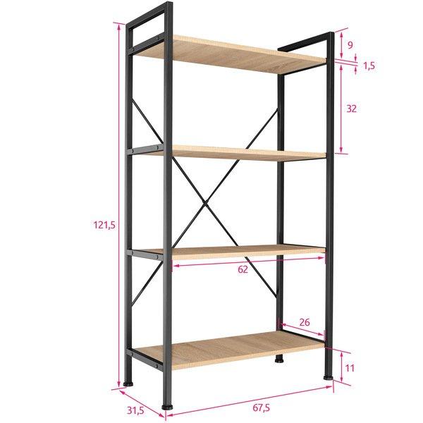 Tectake Regal Leeds 67,5x31,5x121,5cm