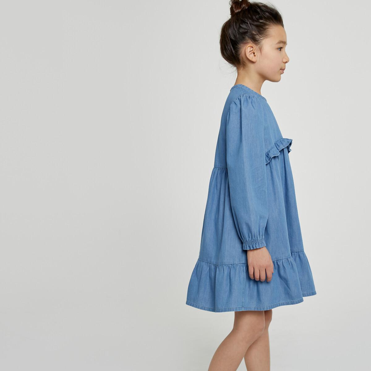 La Redoute Collections Langärmeliges Kleid aus Light-Denim