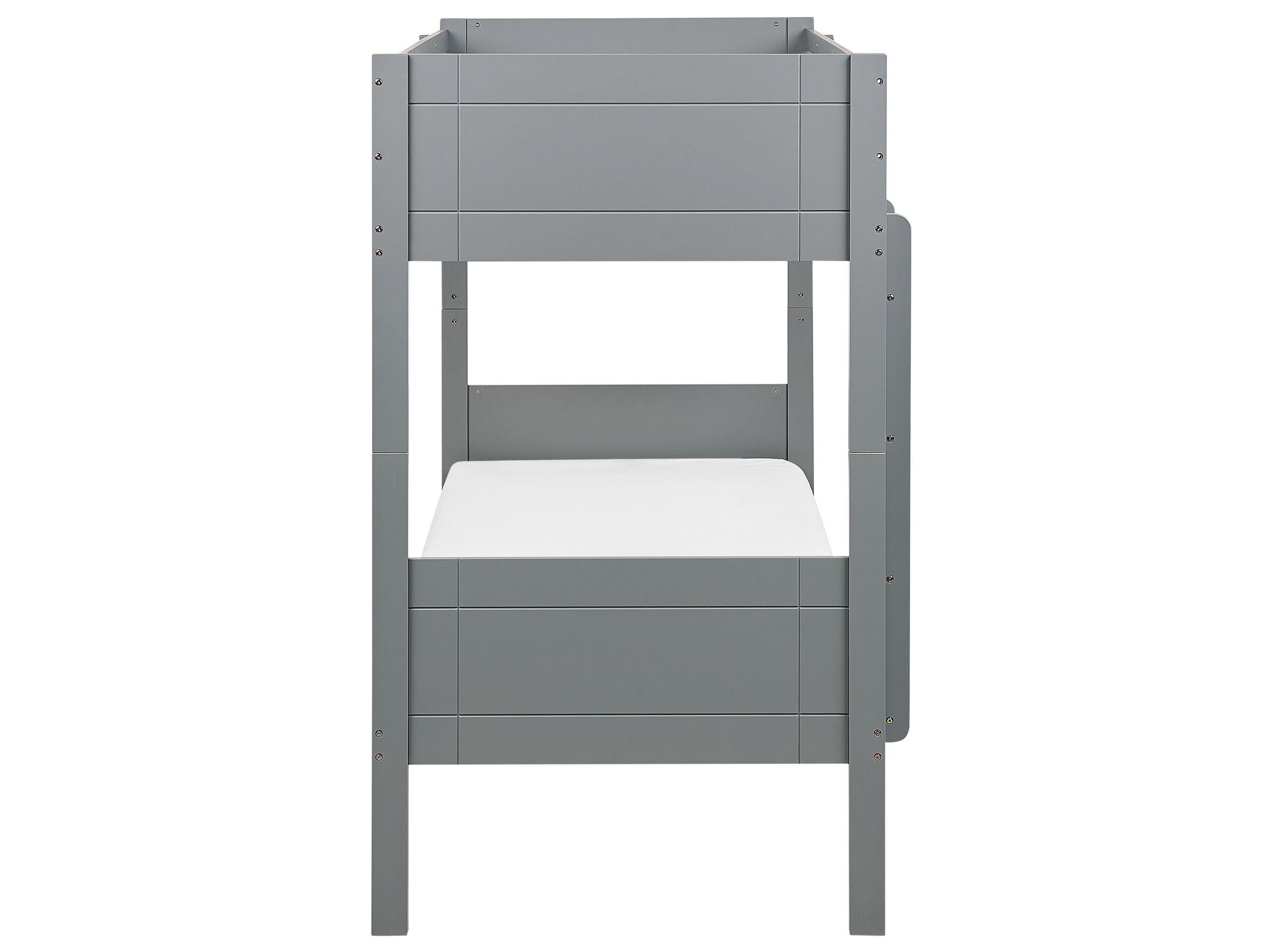 Beliani Hochbett aus Gummibaumholz Skandinavisch MAULDE