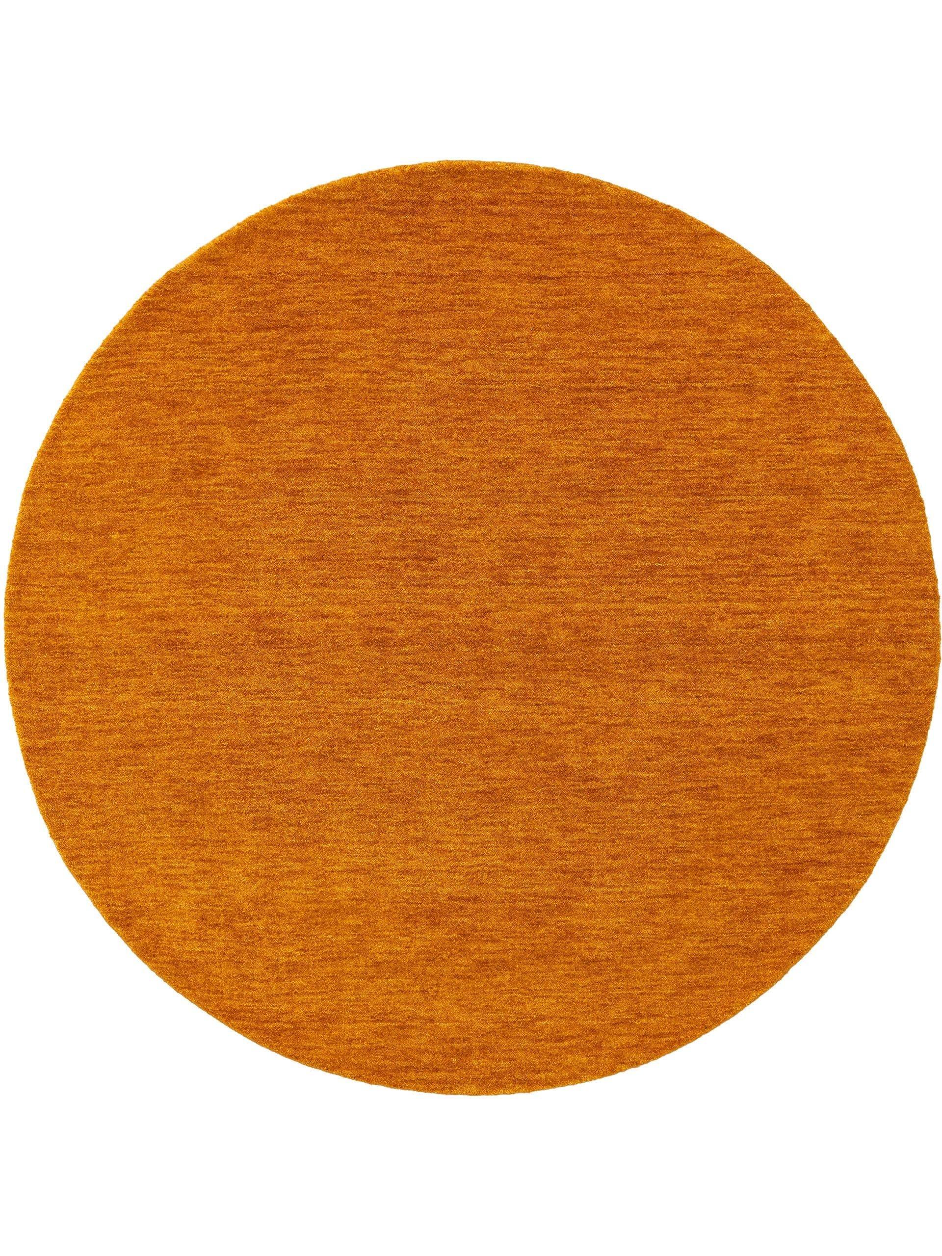 Benuta Wollteppich rund Jamal Gelb