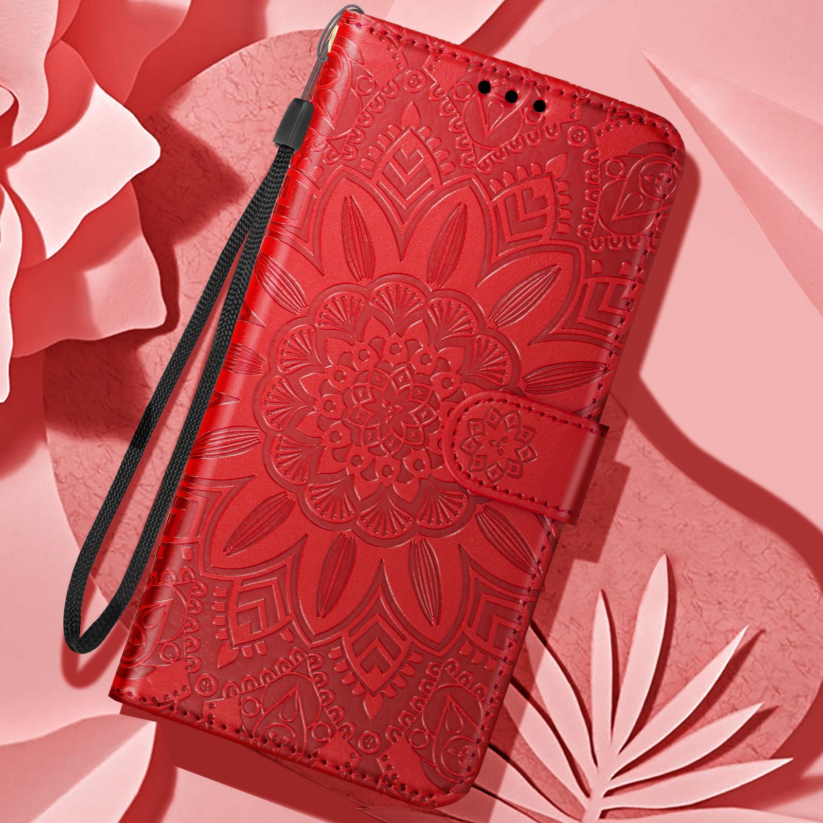 Avizar Redmi Note 13 4G Wallet Hülle Rot
