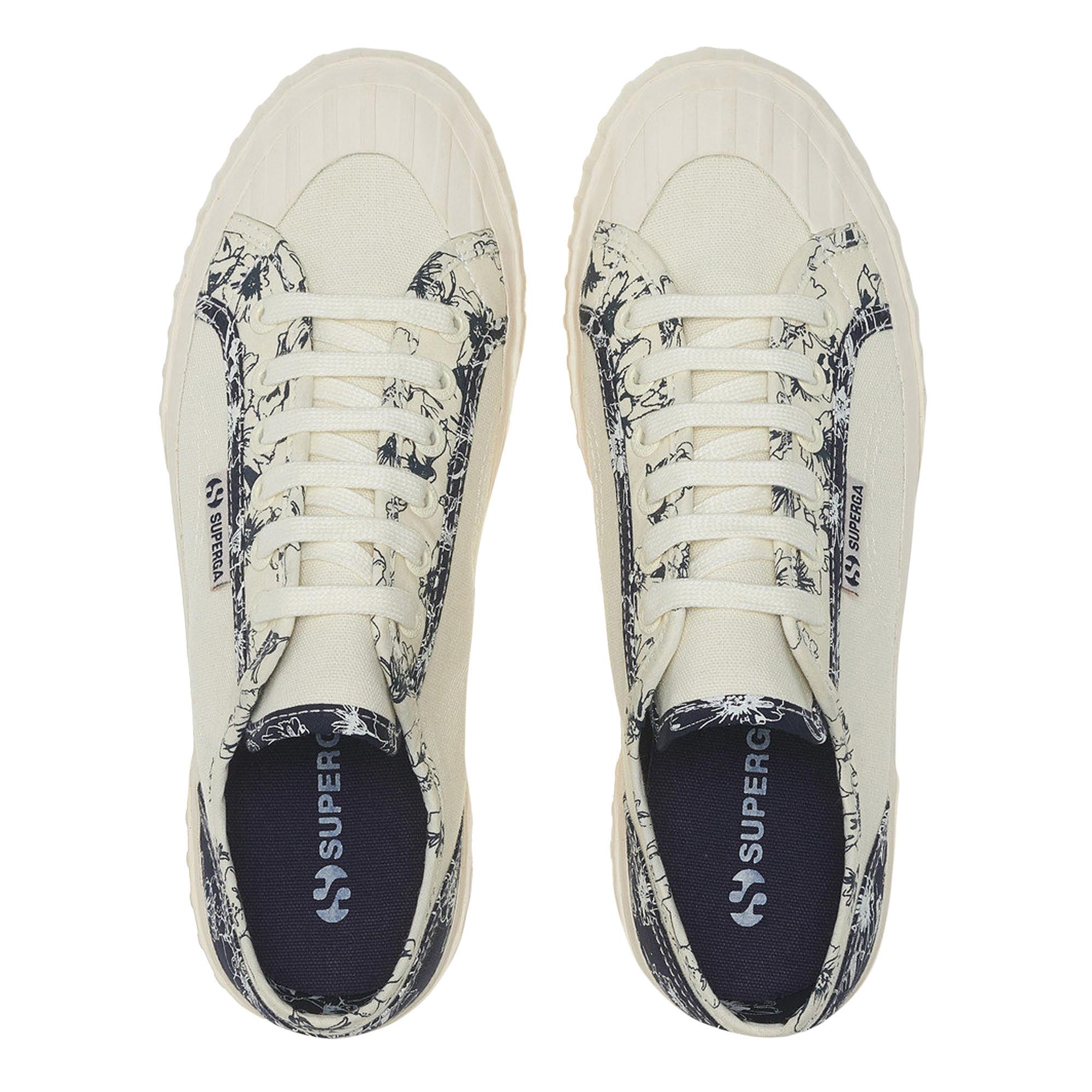 SUPERGA Sneaker 2630, Gestreifte gezeichnete Blumen