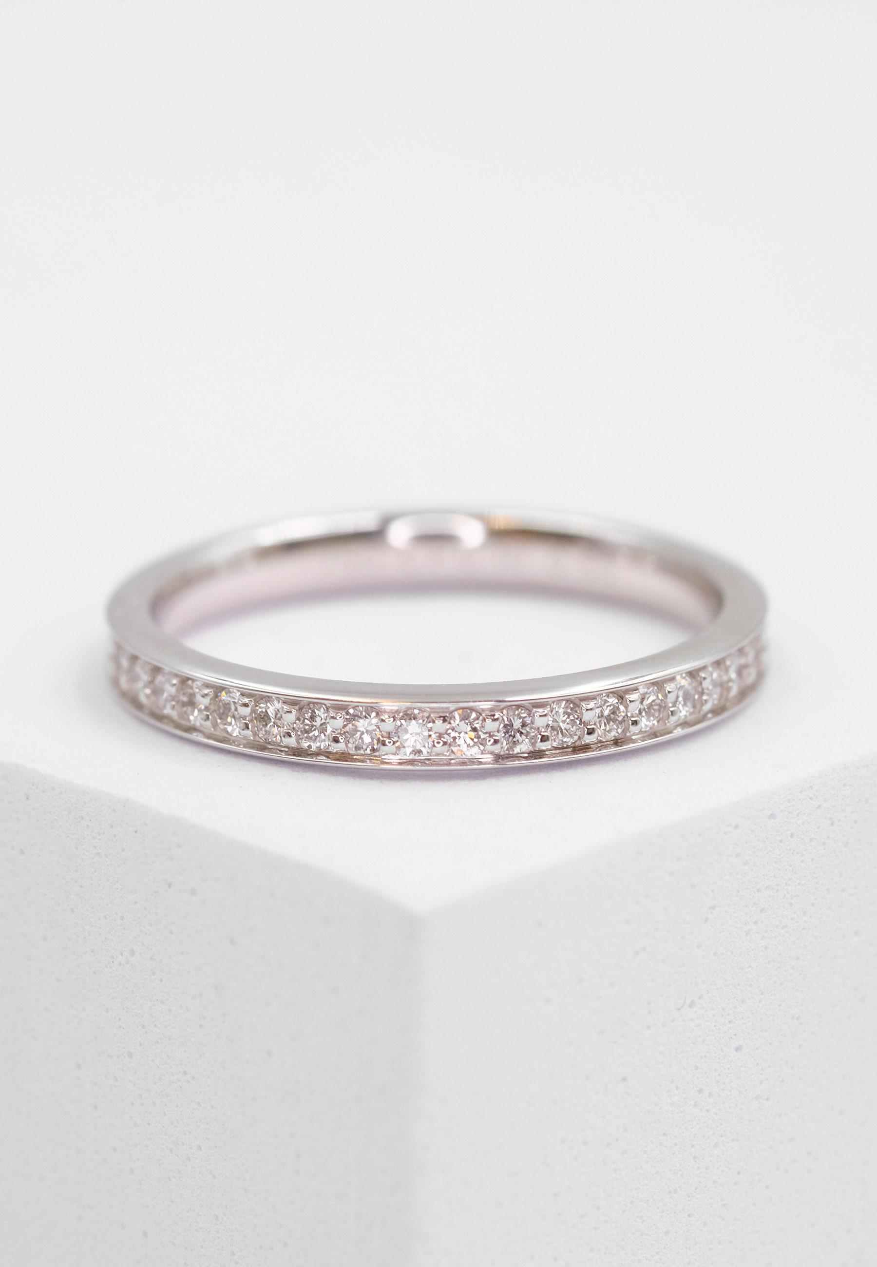 MUAU Schmuck Mémoire Ring Diamant 0.50ct. Weissgold 750
