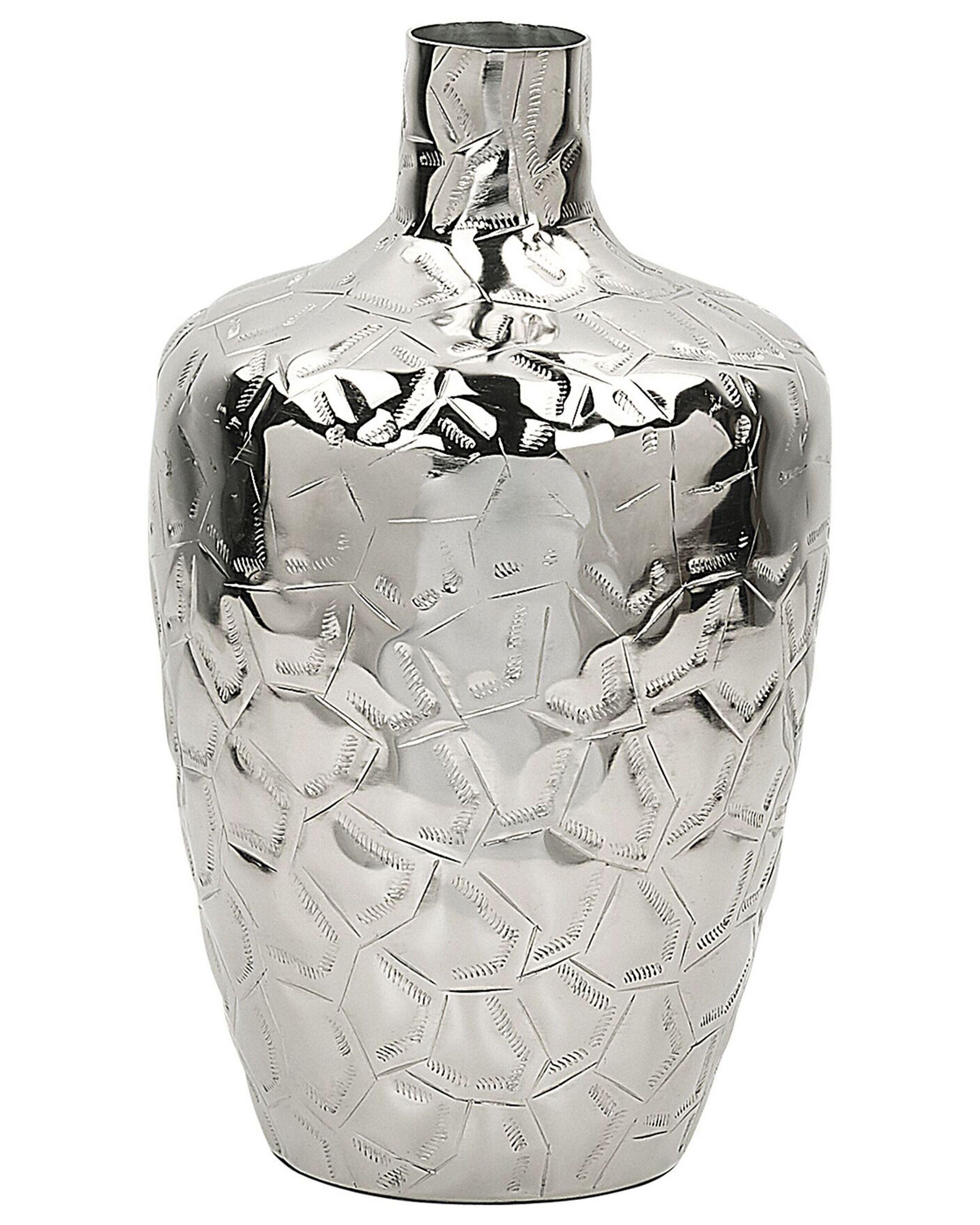 Beliani Blumenvase aus Aluminium Glamourös INSHAS