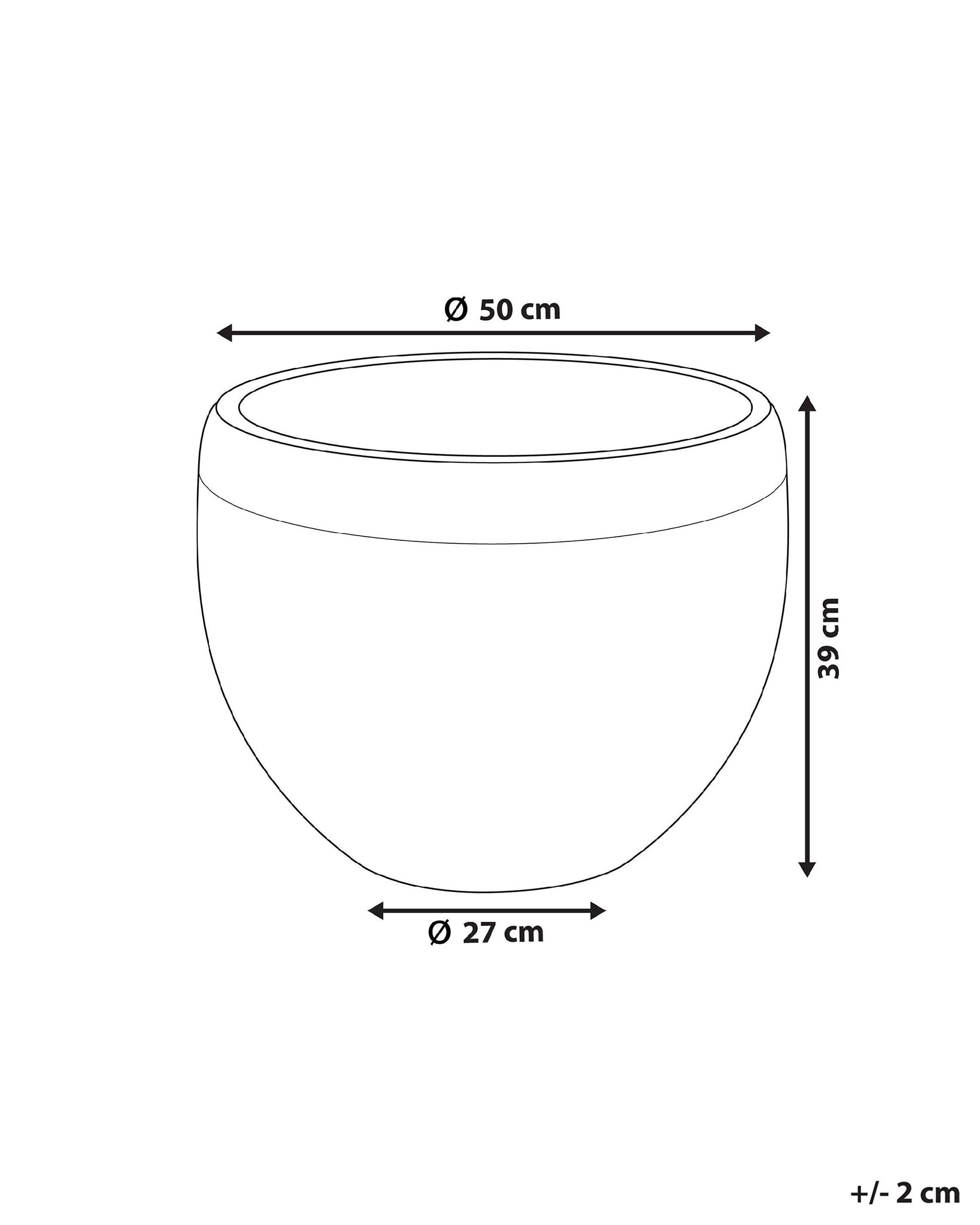 Beliani Blumenkübel aus Lehm-Faser-Mischung Modern ZAKROS