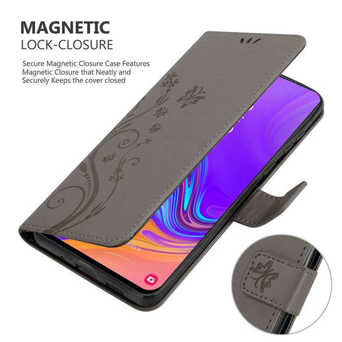 Cadorabo Hülle für Samsung Galaxy A8s Blumen Design Magnetverschluss