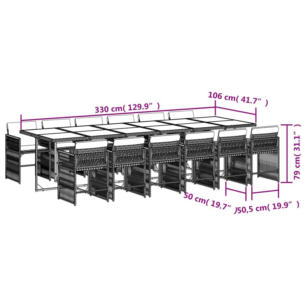 VidaXL Garten essgruppe poly-rattan