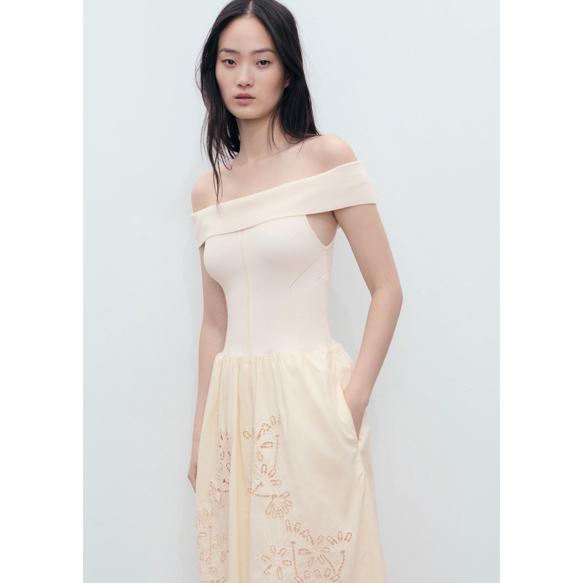 MANGO Tano Strickoberteil A-Linien Kleid