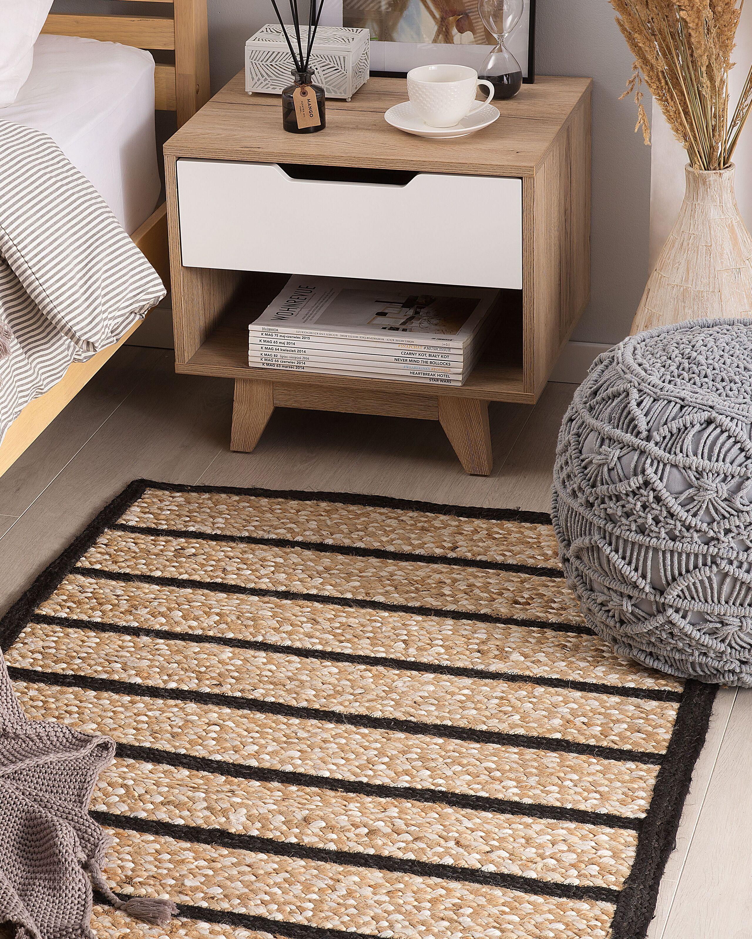 Beliani Teppich aus Jute Boho KARADONA