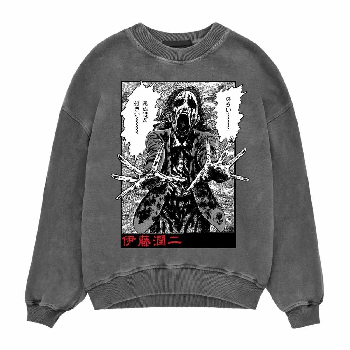 Junji-Ito Sweatshirt Acid Wash