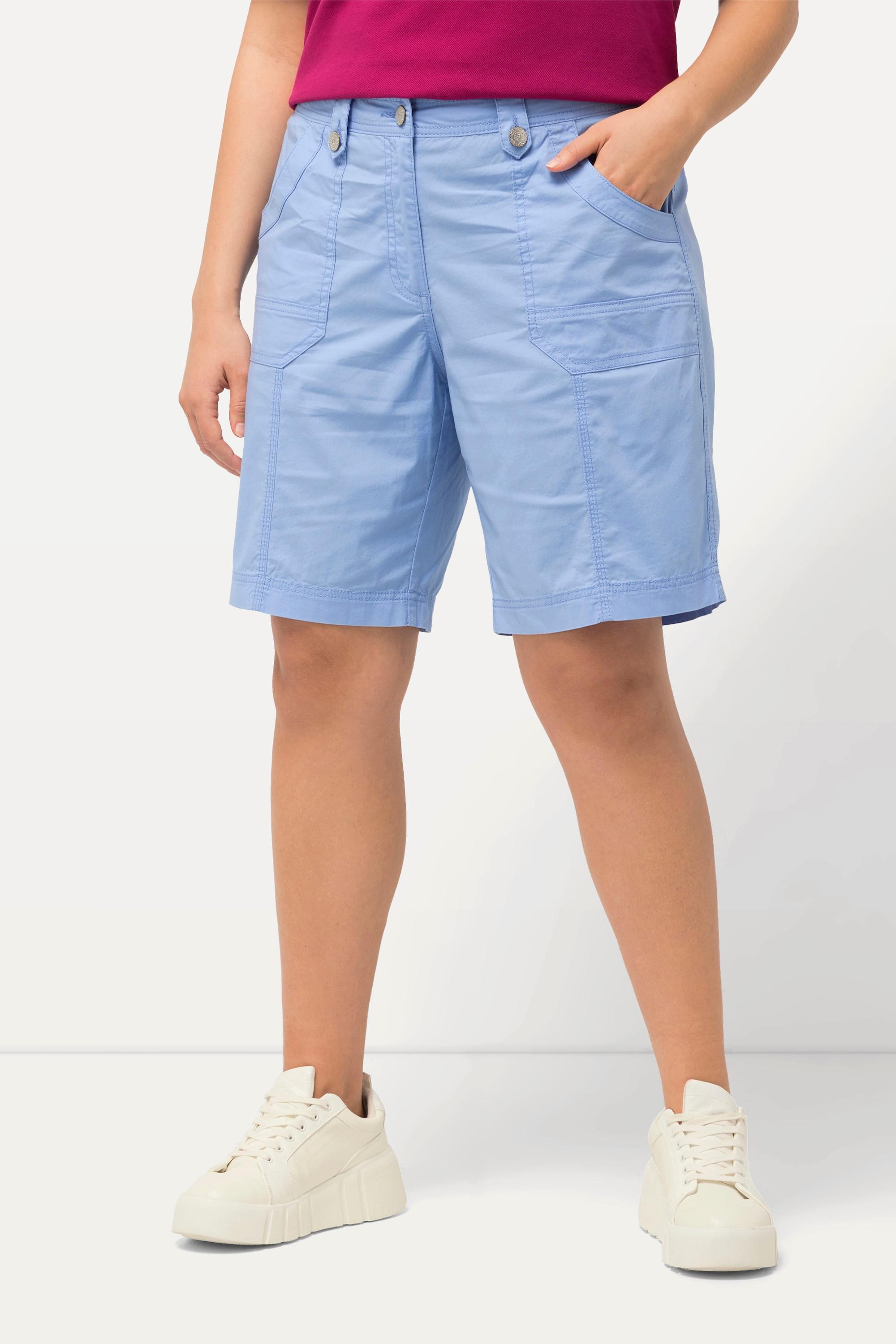 Ulla Popken Cargo-Bermuda, Komfortbund, 4-Pocket-Schnitt