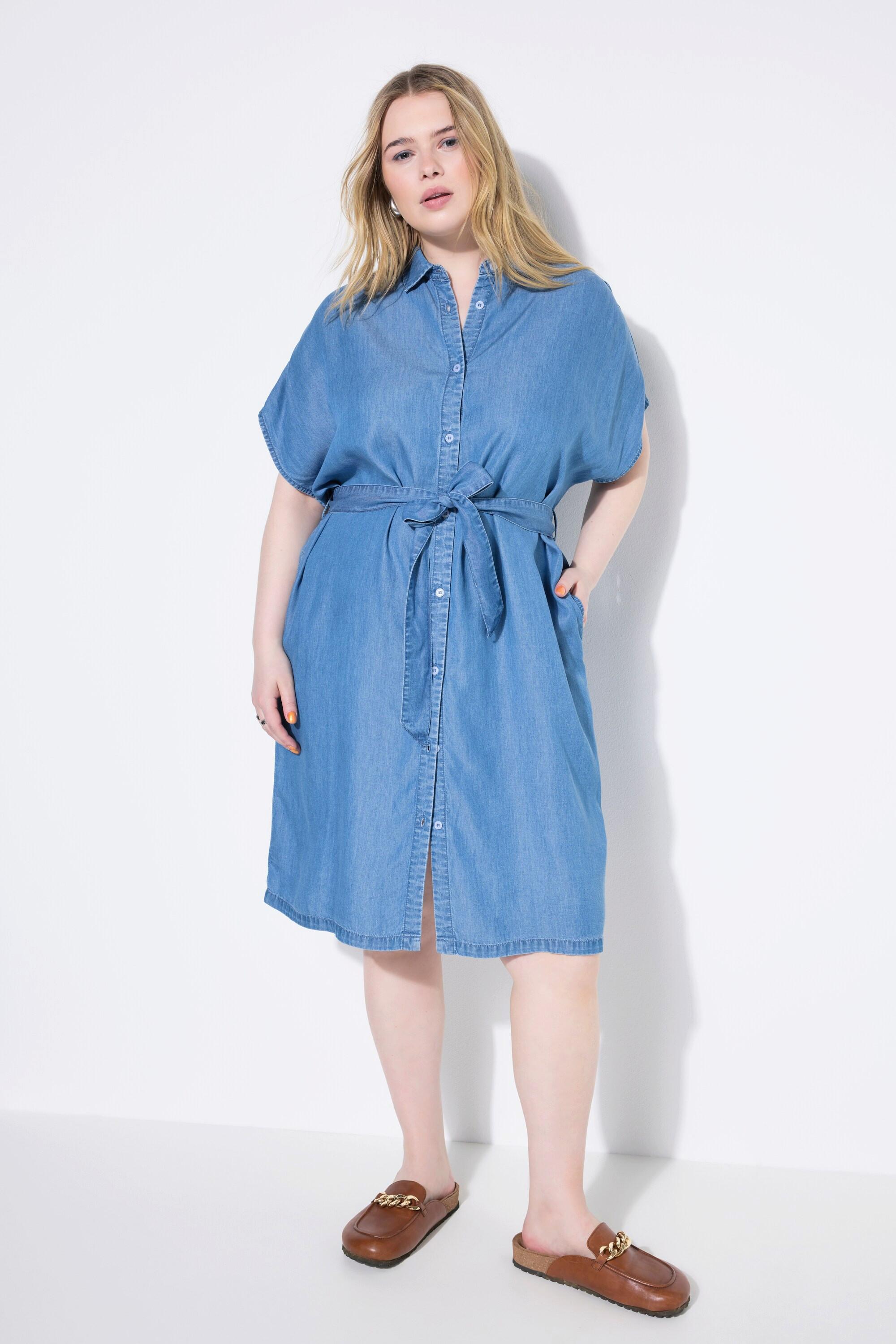 Studio Untold Hemdblusenkleid Denim Optik Lyocell