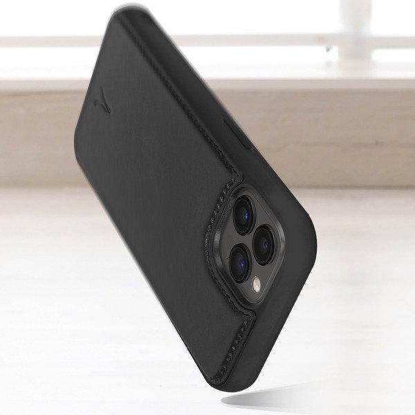 Akashi Akashi Lederhülle iPhone 13 Pro Schwarz
