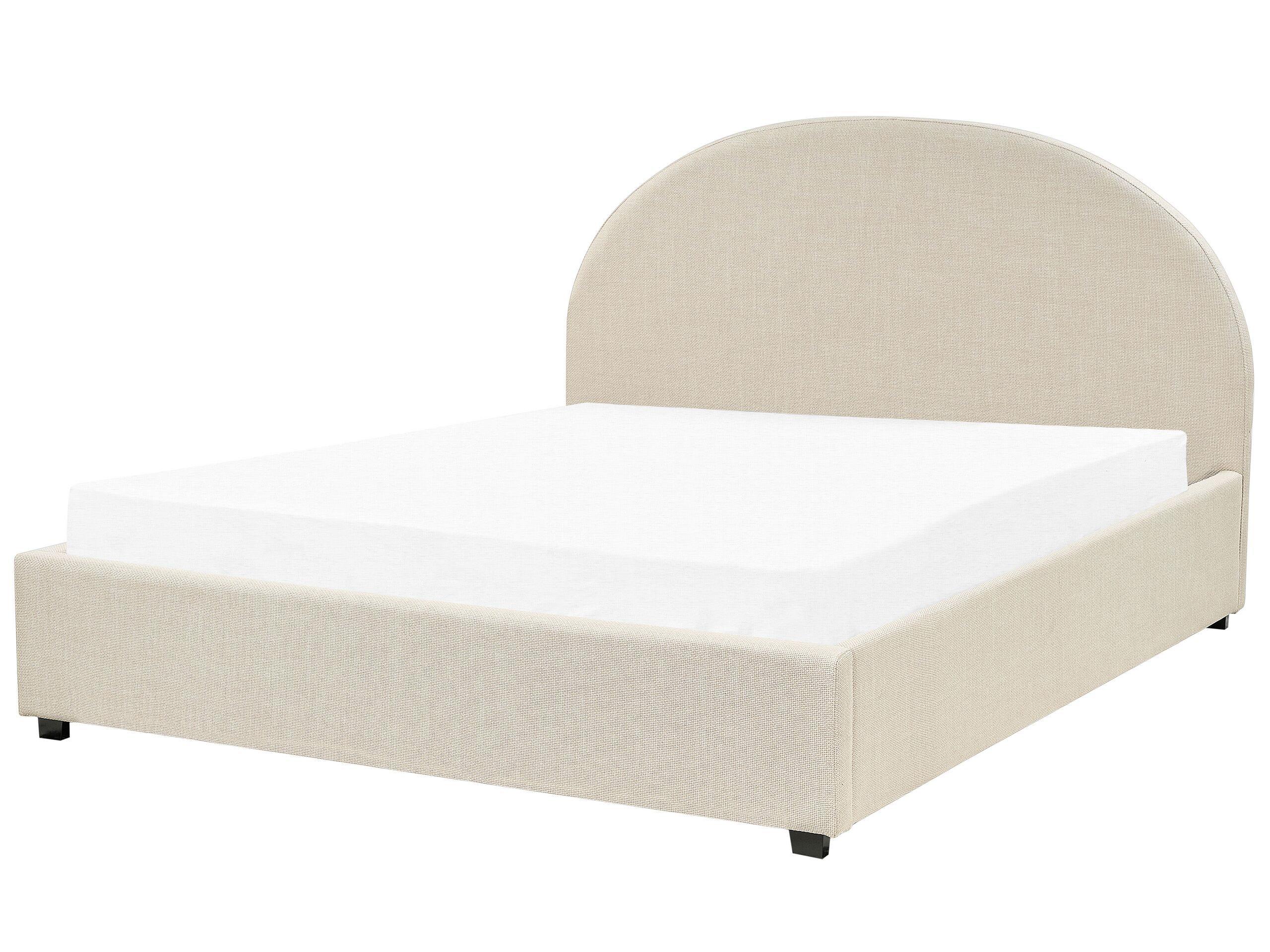 Beliani Bett mit Bettkasten aus Polyester Retro VAUCLUSE