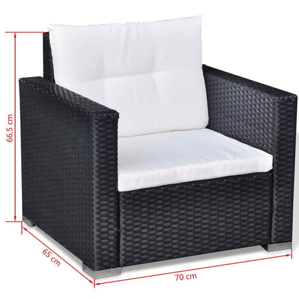 VidaXL Gartensofa poly-rattan