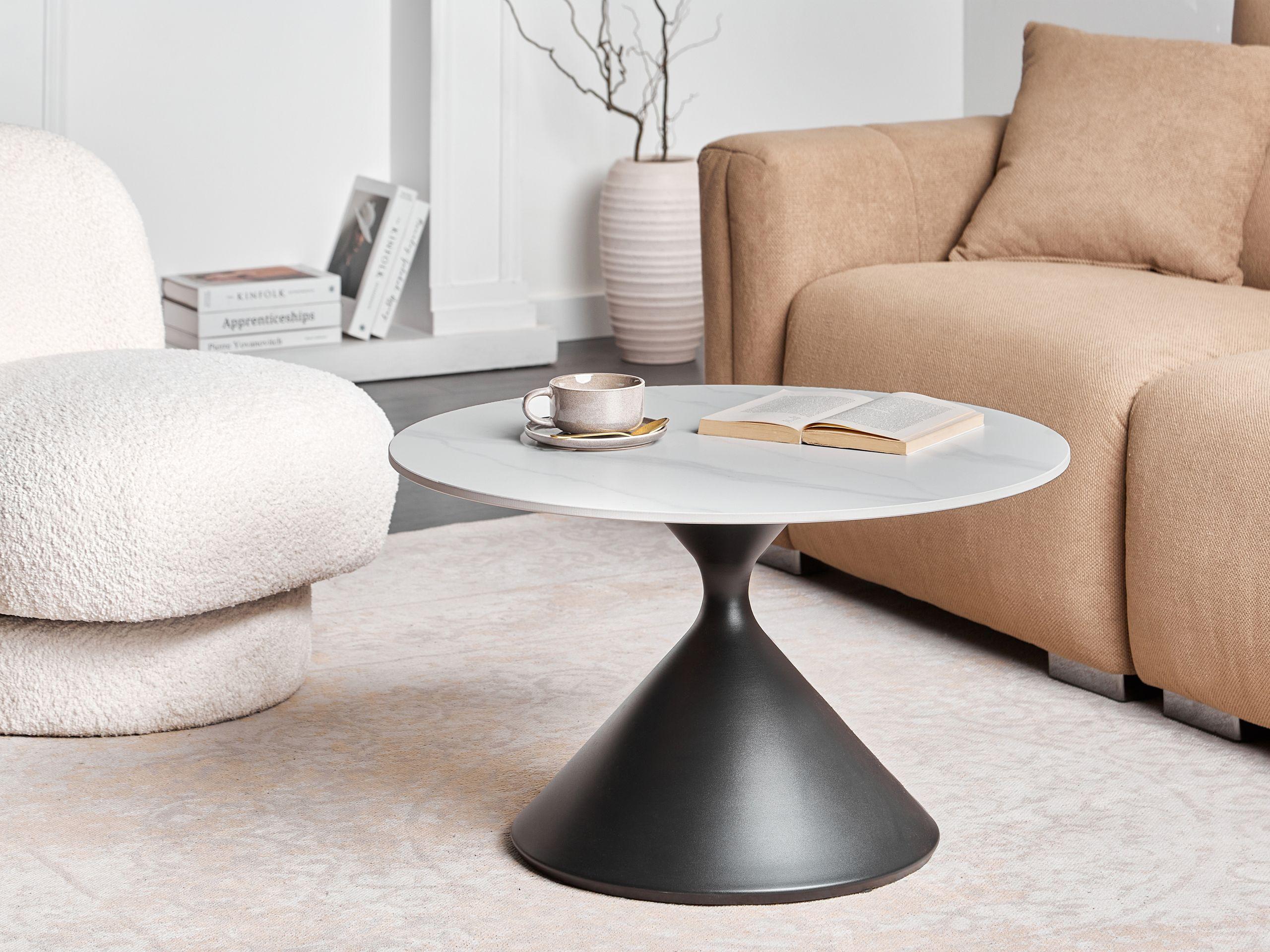 Beliani Couchtisch aus Sinterstein Modern HAIWEE