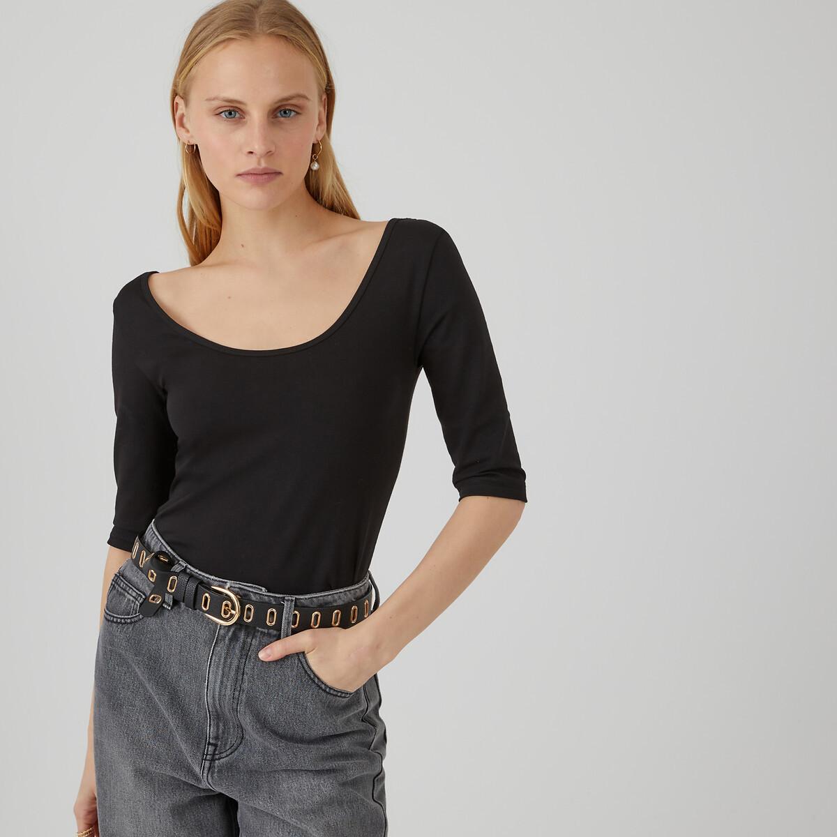 La Redoute Collections T-Shirt mit Ballerina-Ausschnitt