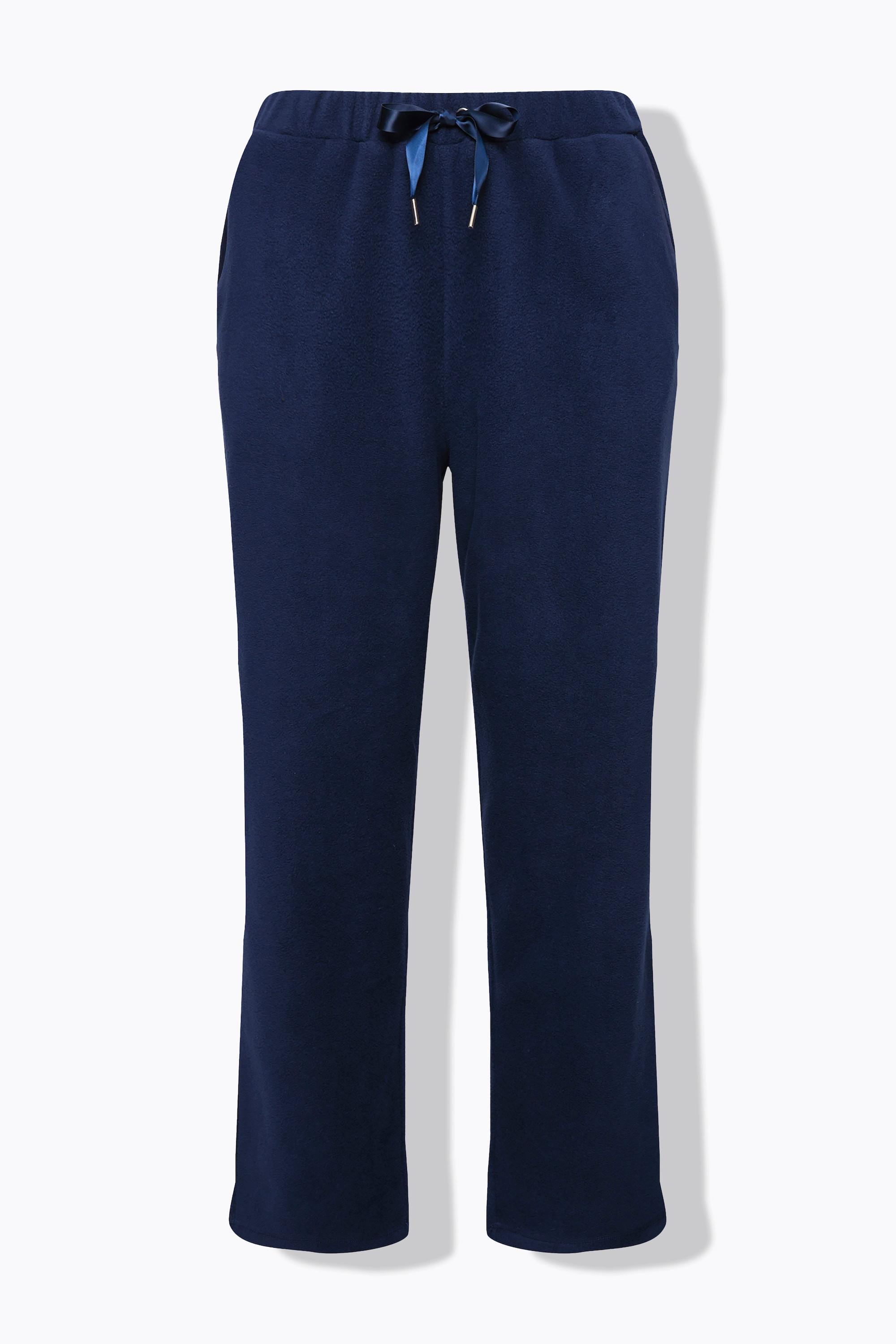 Ulla Popken Loungewear-Fleecehose Gerades Bein Elastikbund