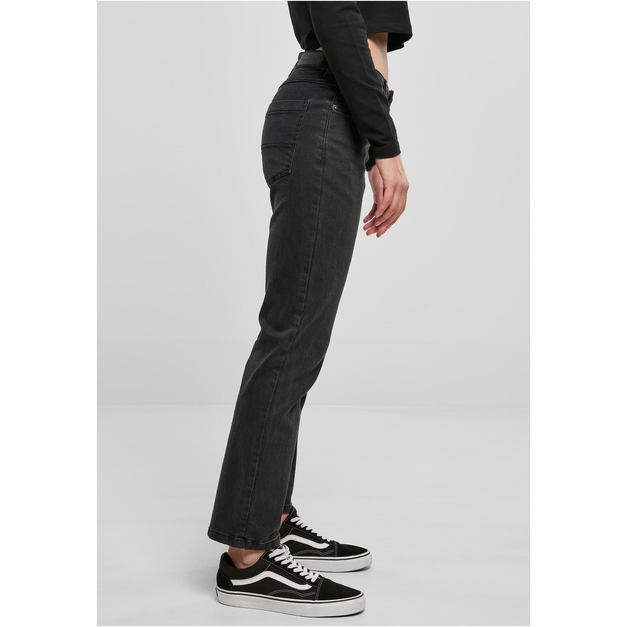 URBAN CLASSICS Jeans gerade hohe Taille