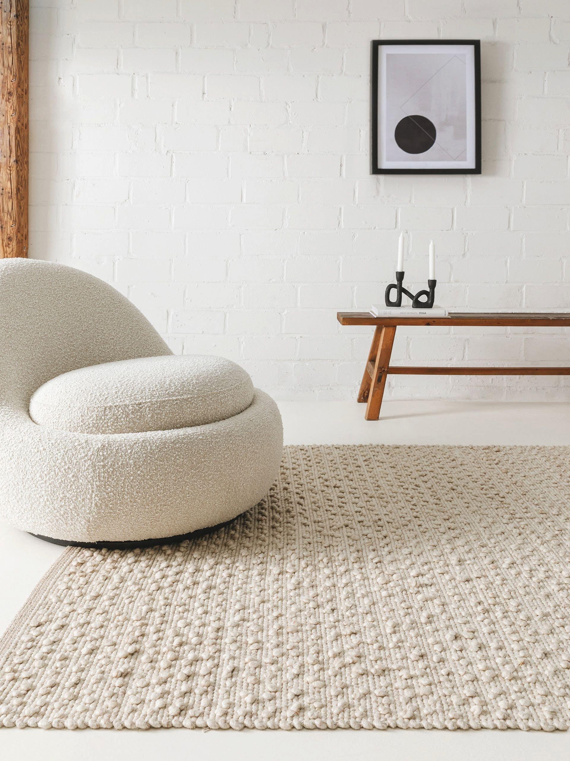 Benuta Wollteppich Lana Beige