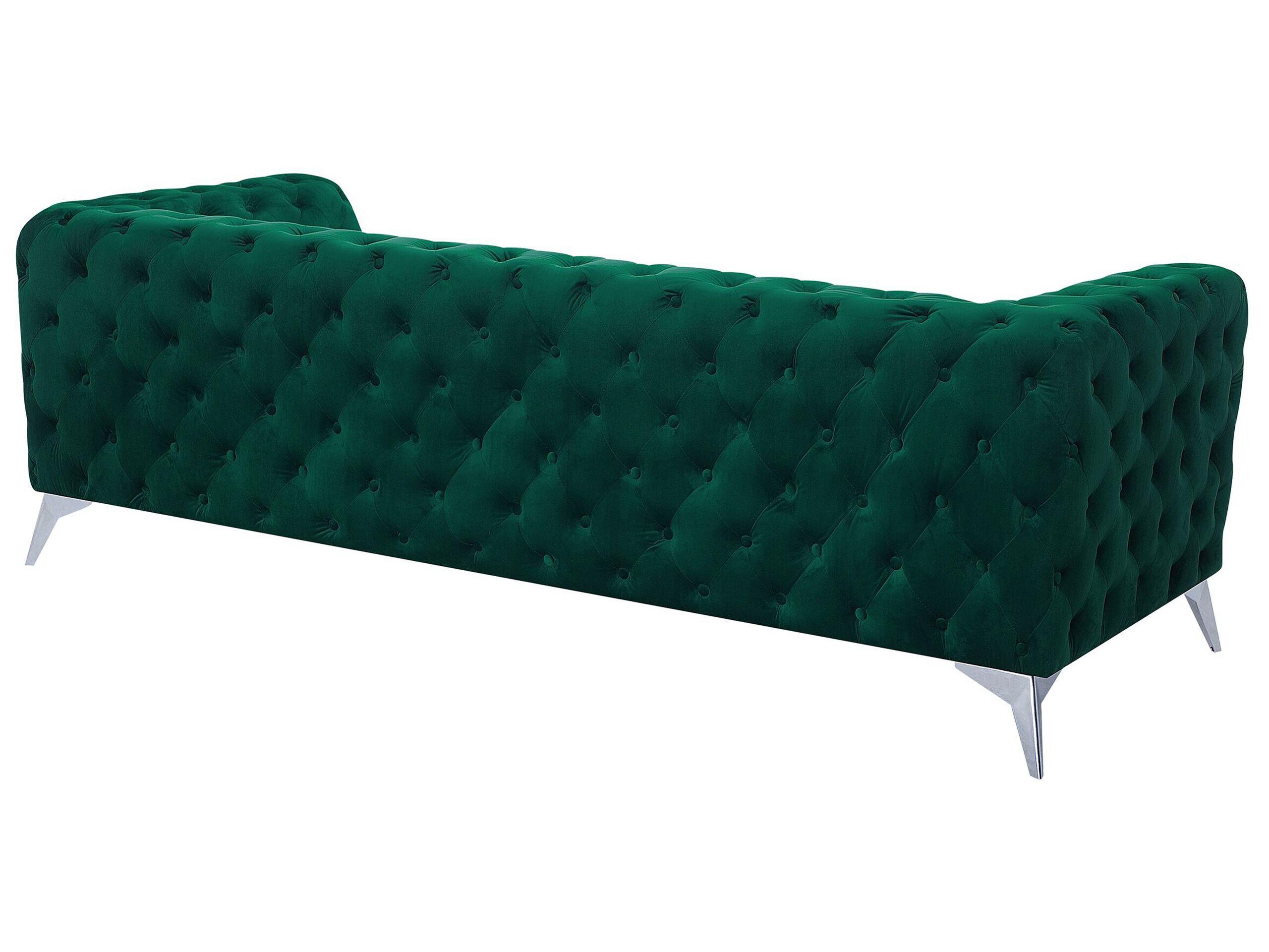 Beliani 3 Sitzer Sofa aus Samtstoff Glamourös SOTRA