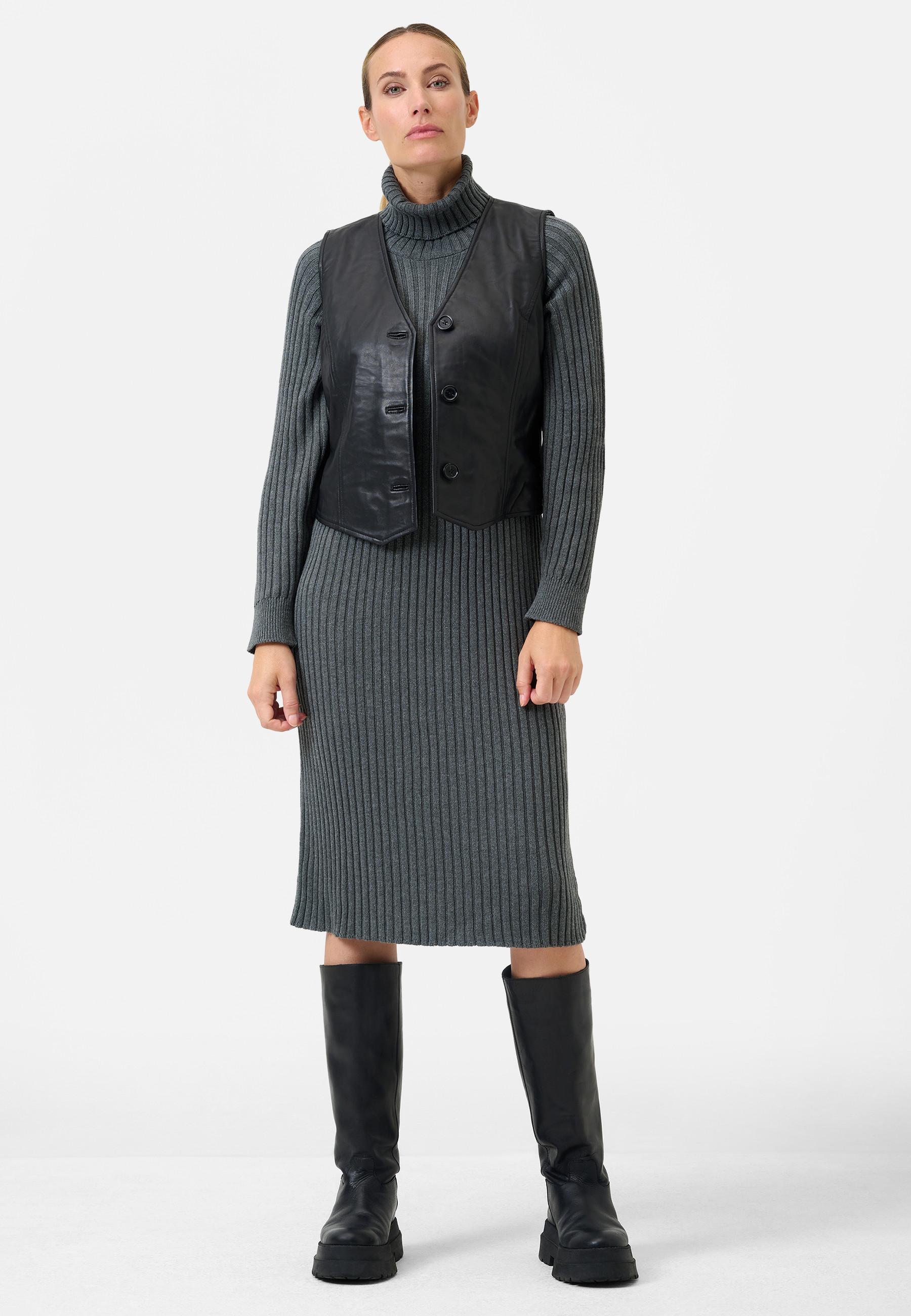 RICANO Lederweste Flavia mit Knopfverschluss