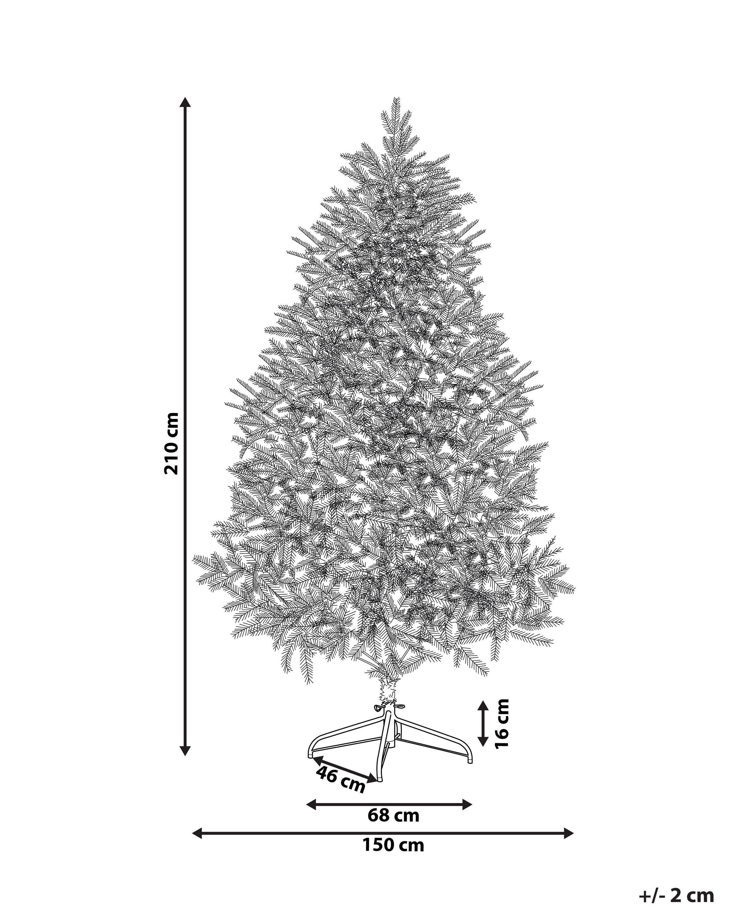 Beliani Künstlicher Weihnachtsbaum aus PVC Modern FARNHAM