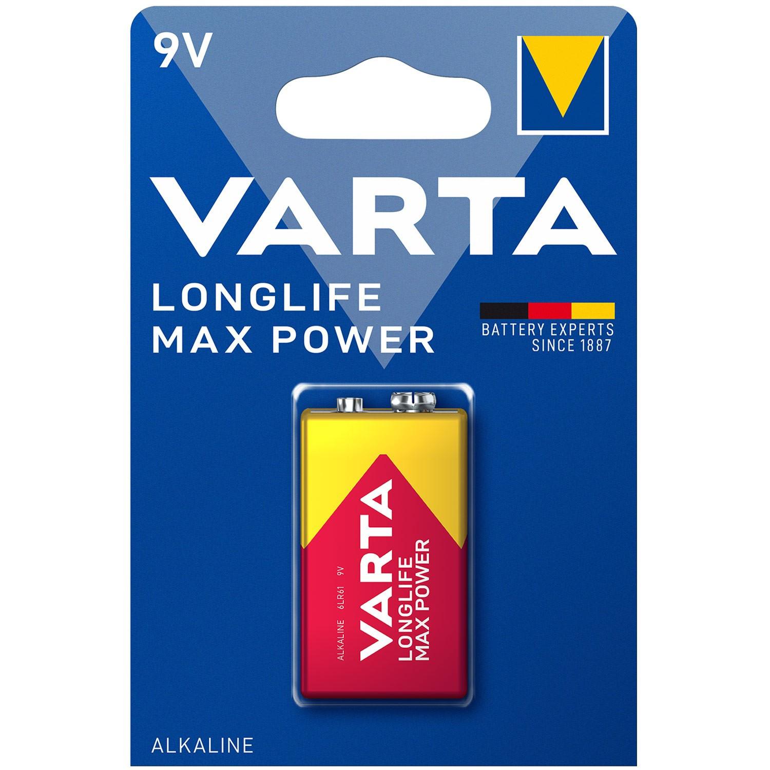 VARTA Langlebige Max Power 9V-Batterie