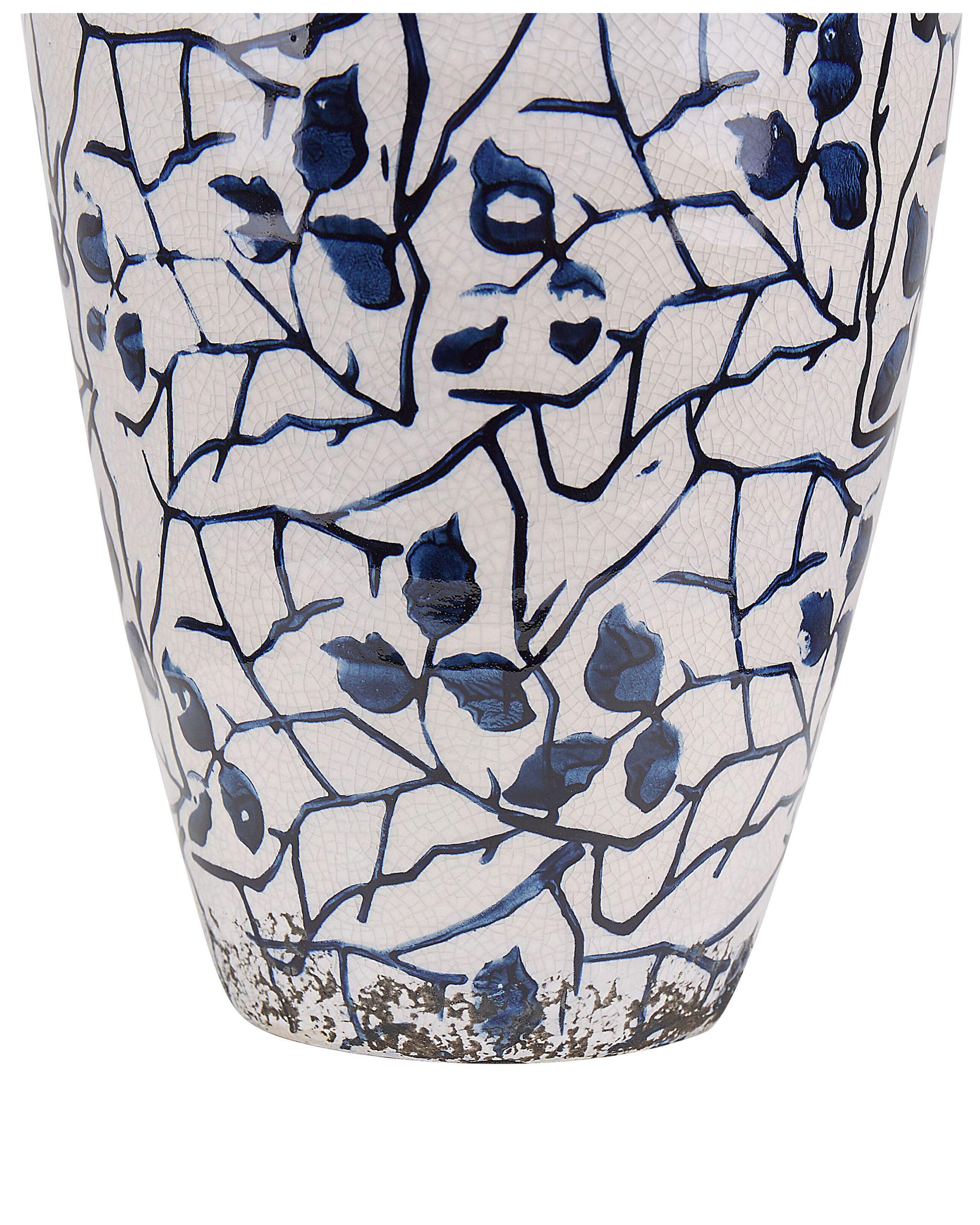 Beliani Blumenvase aus Steinzeug Retro MALLIA