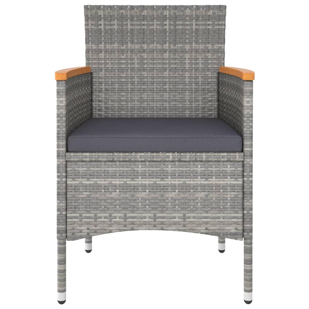 VidaXL Gartenstuhl und hocker poly-rattan