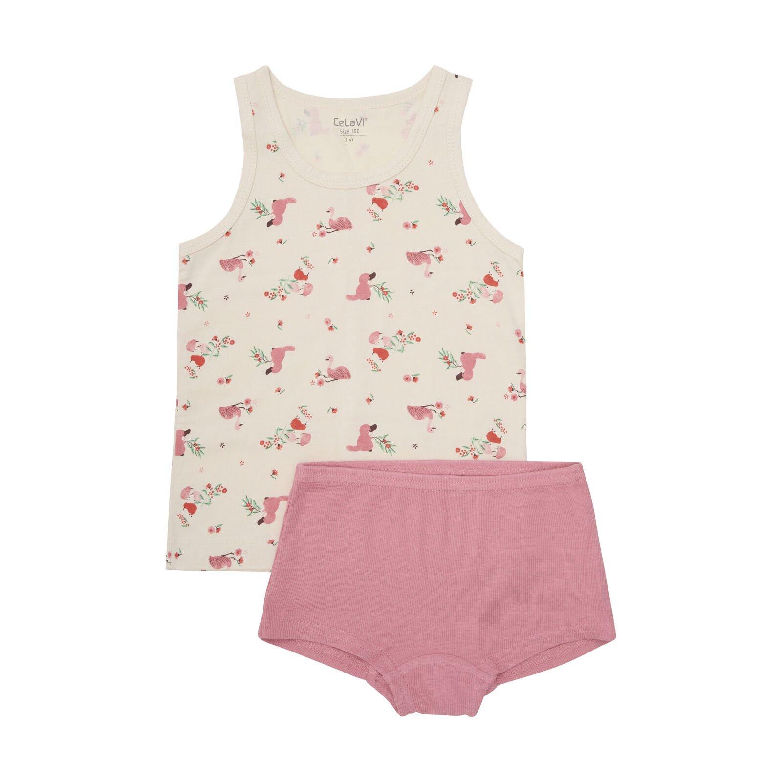 Celavi Kinder Bambus Unterwäsche-Set Powder Pink