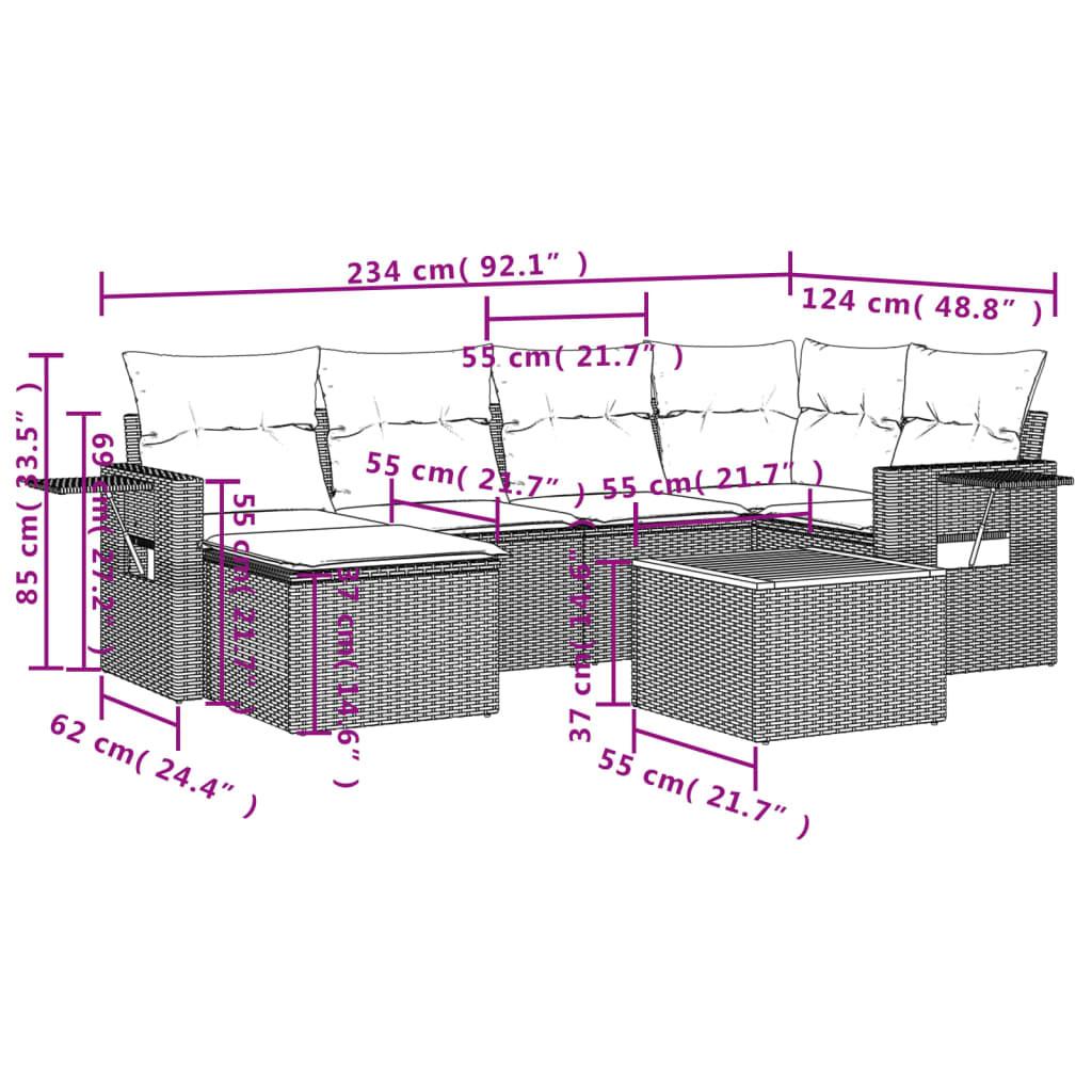 VidaXL Garten sofagarnitur poly-rattan