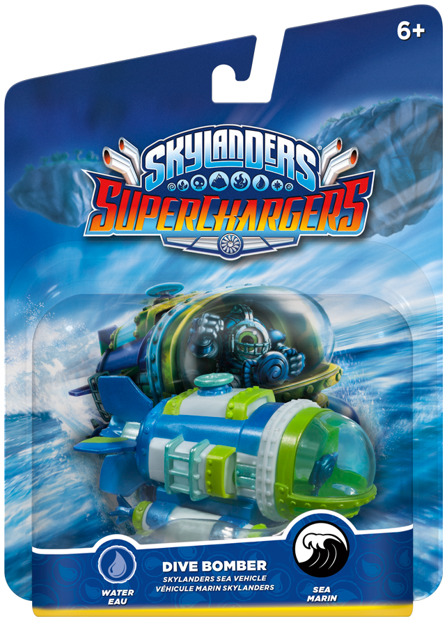 ABC Design Skylanders Superchargers Single Character Vehicles Dive Bomber, PS4, PS3, Xbox One, Xbox 360, Wii U, Wii, 3DS, PC, de/fr/it/en