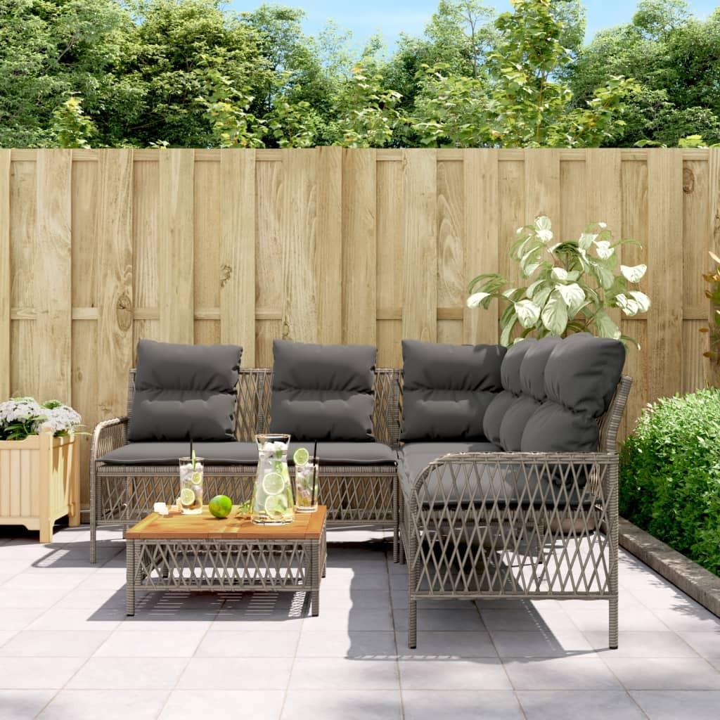 VidaXL Garten sofagarnitur poly-rattan