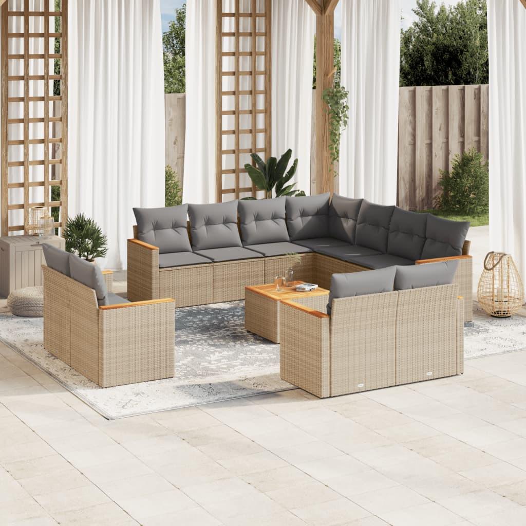 VidaXL Garten sofagarnitur poly-rattan