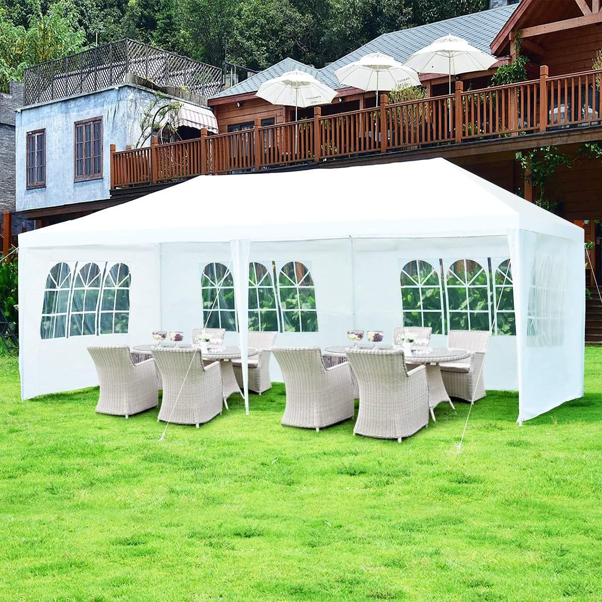 Northix Gartenpavillon Partyzelt mit 4 abnehmbaren Seitenwänden Pavillon Bierzelt UV-Schutz Gartenzelt 3 x 6m